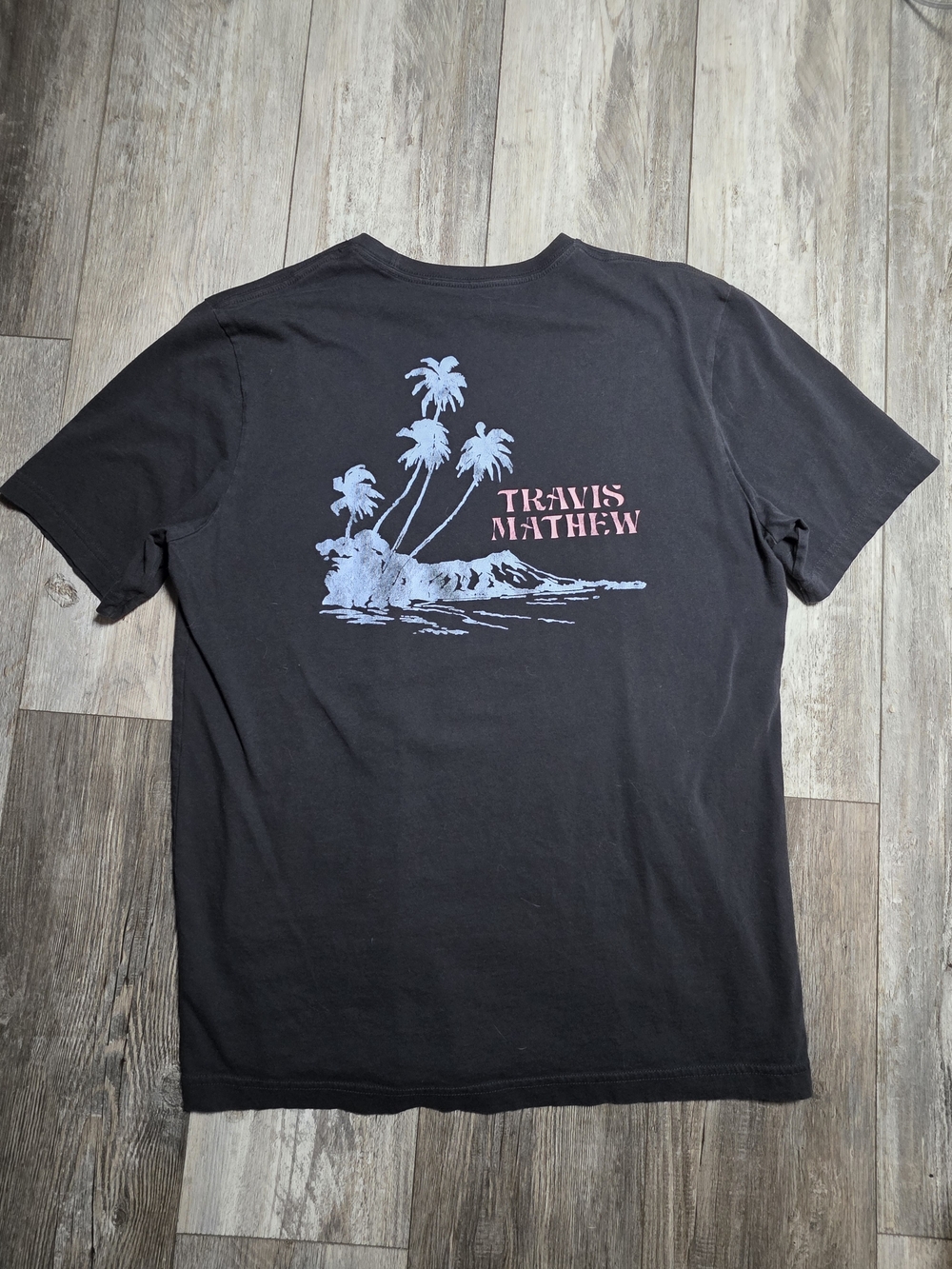 Travis Mathew Men’s Palm Tree Graphic Tee Shirt Sz Lg